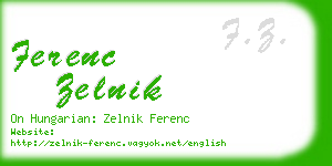 ferenc zelnik business card